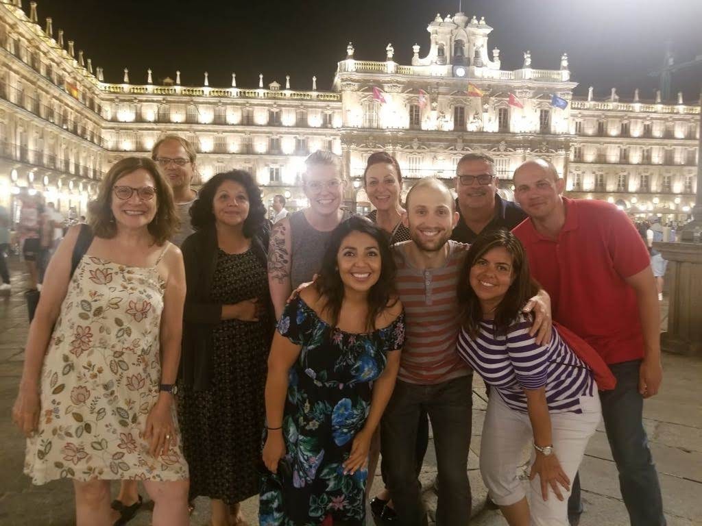 Plaza Mayor con colegas